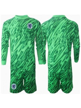 Nizozemska Golmanski Dječji Domaci Dres kompleti EP 2024 Dugim Rukavima (+ kratke hlače)